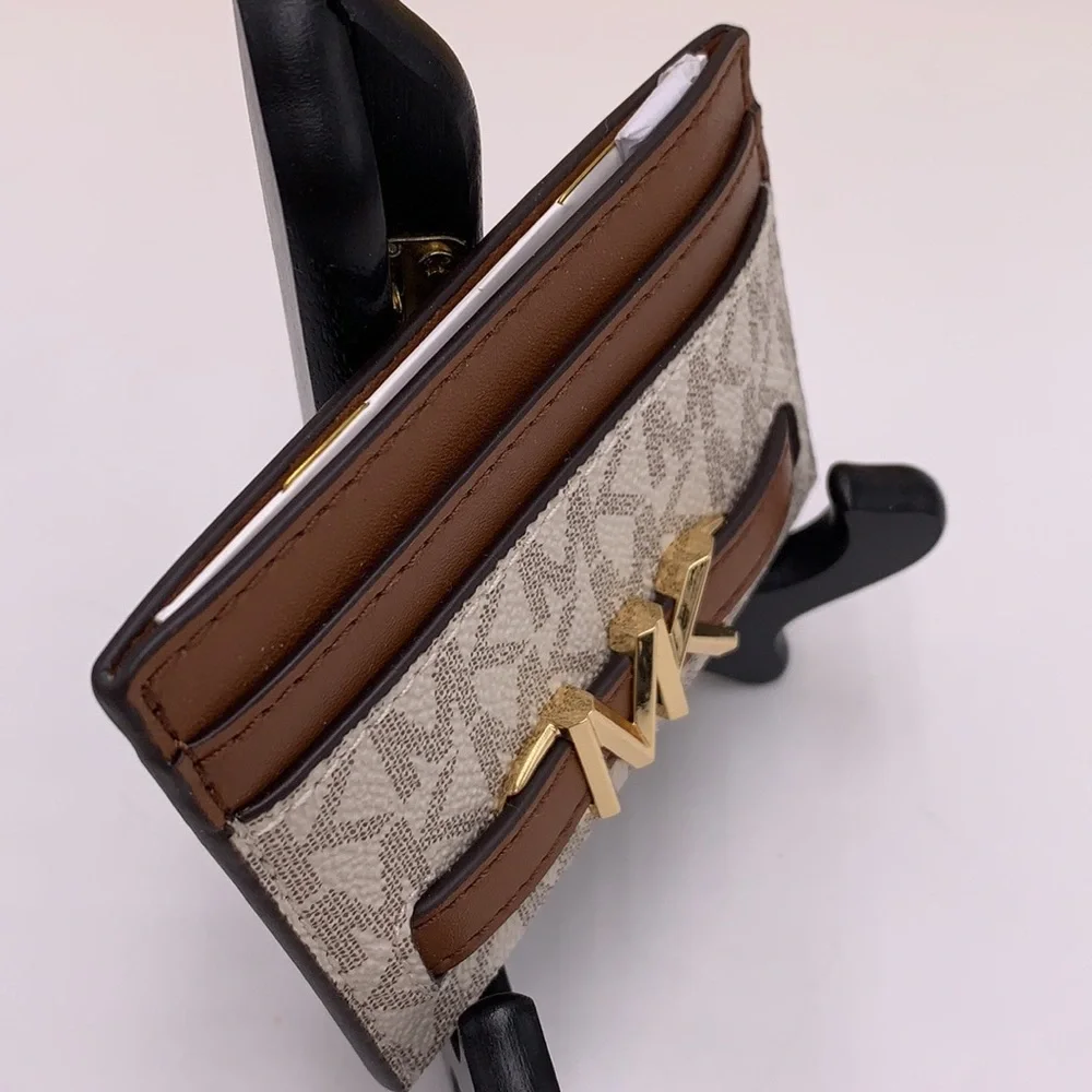 MICHAEL KORS Reed Large Card Holder Case Wallet Vanilla MK NWT